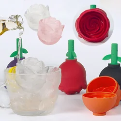 Single-hole Rose Silicone Whisky Ice Cube Mold Flower Shape Chocolate Candy Jelly Candy Mould Cake Decor Cheese Cake Making Set