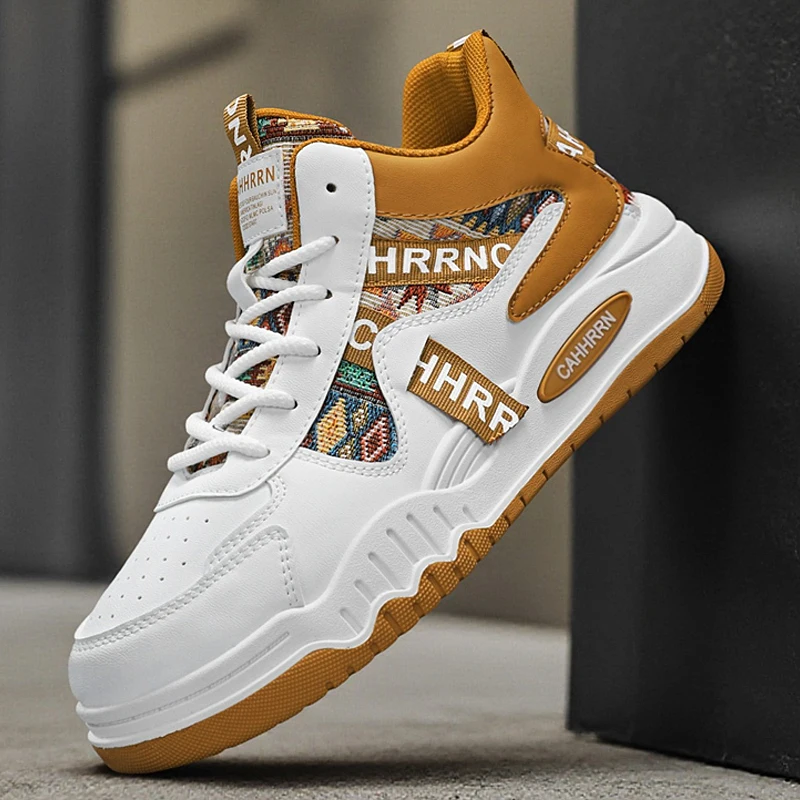 

Mens Board Shoes 2025 New Fashion Thick Soled High Top Comfortable Youth Casual Sports Shoes Daily Wear Sneakers for Men