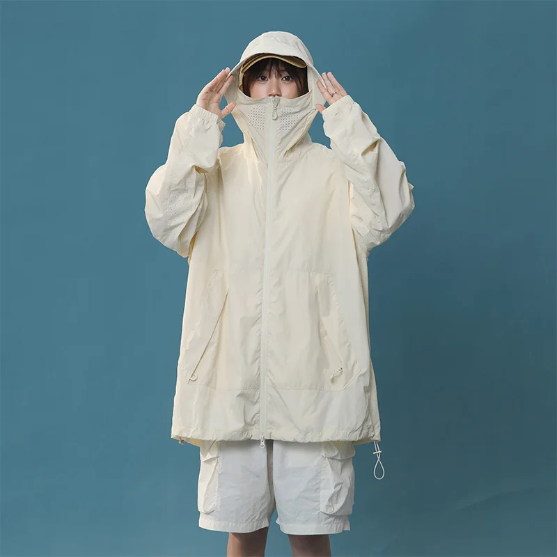 UPF 50+ UV Sun Protection Hiking Skin Coats Women Ultra-Light Sportswear Hooded Outwear Quick Dry Fishing Jackets Sunscreen Tops