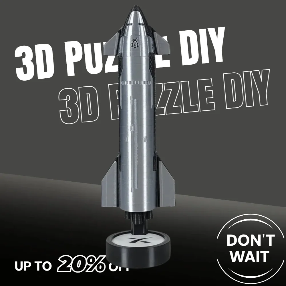 

Starship Model Space Rocket with LED Lights and Mist Space Collectible Rocket Toys,Ideal gift for space enthusiasts