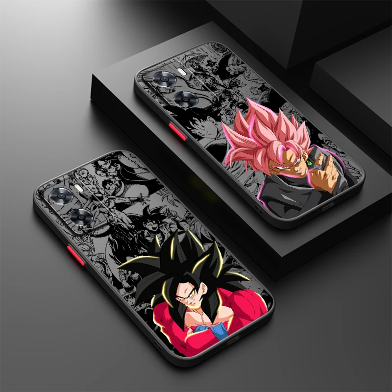 Anime D-Dragon Ball Son Goku Frosted Translucent For OPPO X5 X3 A54S A5 A94 A16 A53S A57 A74 A72 A96 A98 A78 5G Soft Phone Case