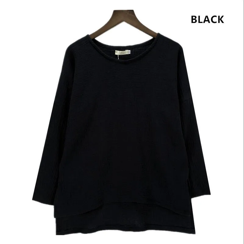Autumn Women Vintage & Casual blouse comfortable loose casual cotton linen shirts women Spring blouse tops blusa mujer moda 2026