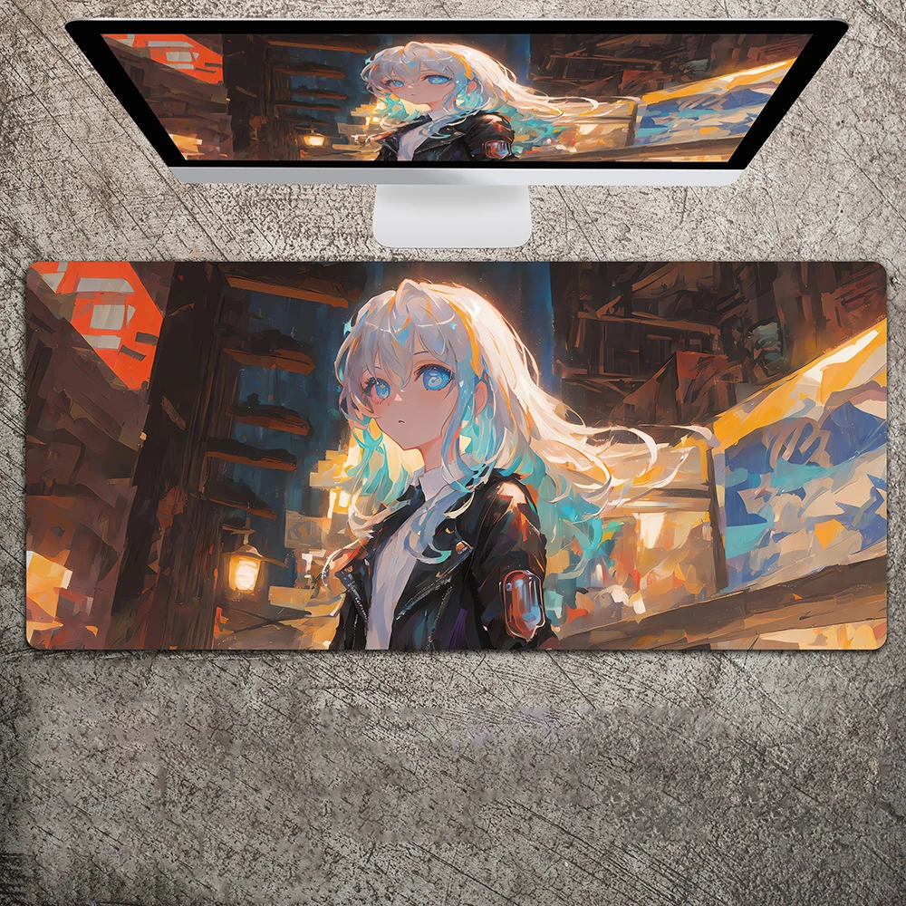 

Second Element Anime Girl Hd Printed Anime Mouse Pad Rubber Desk Mat for Keyboard and Pc Gaming Accessories