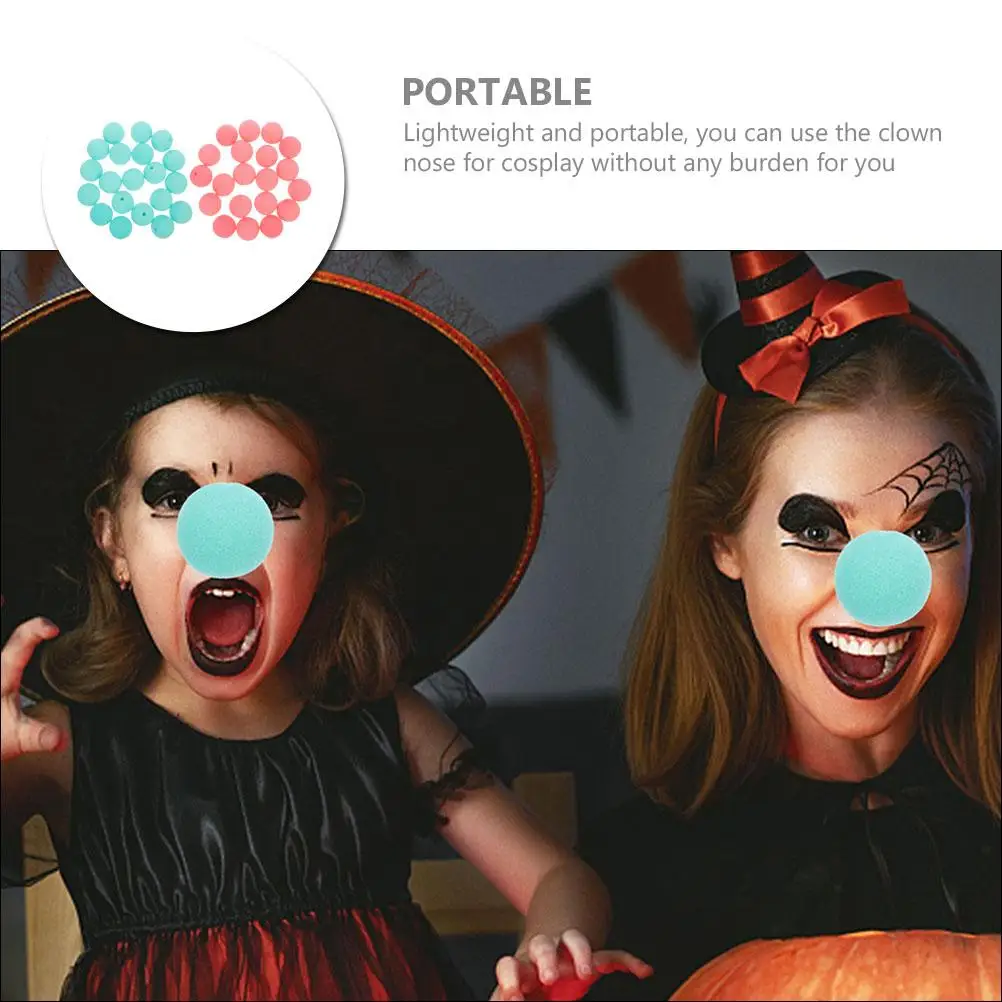 40-delige clown neus prop accessoires carnaval feest spons bal rood circus voor decoratie kostuum het roze
