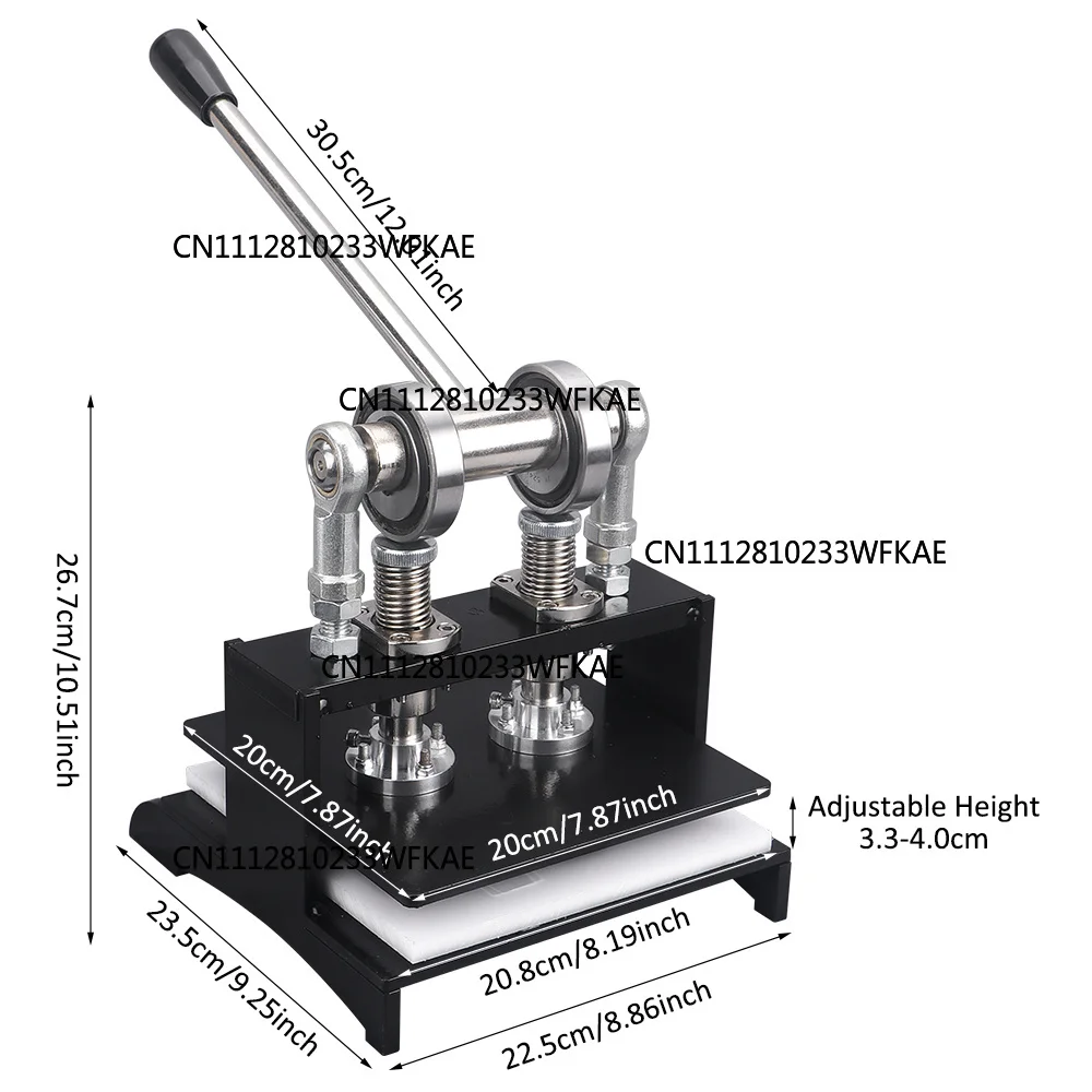 Heavy-Duty Handmade Leather Cutting Machine, Embossing Plate Die Cutter,Dual Guide Shafts Die Cut Machine - Various of Materials