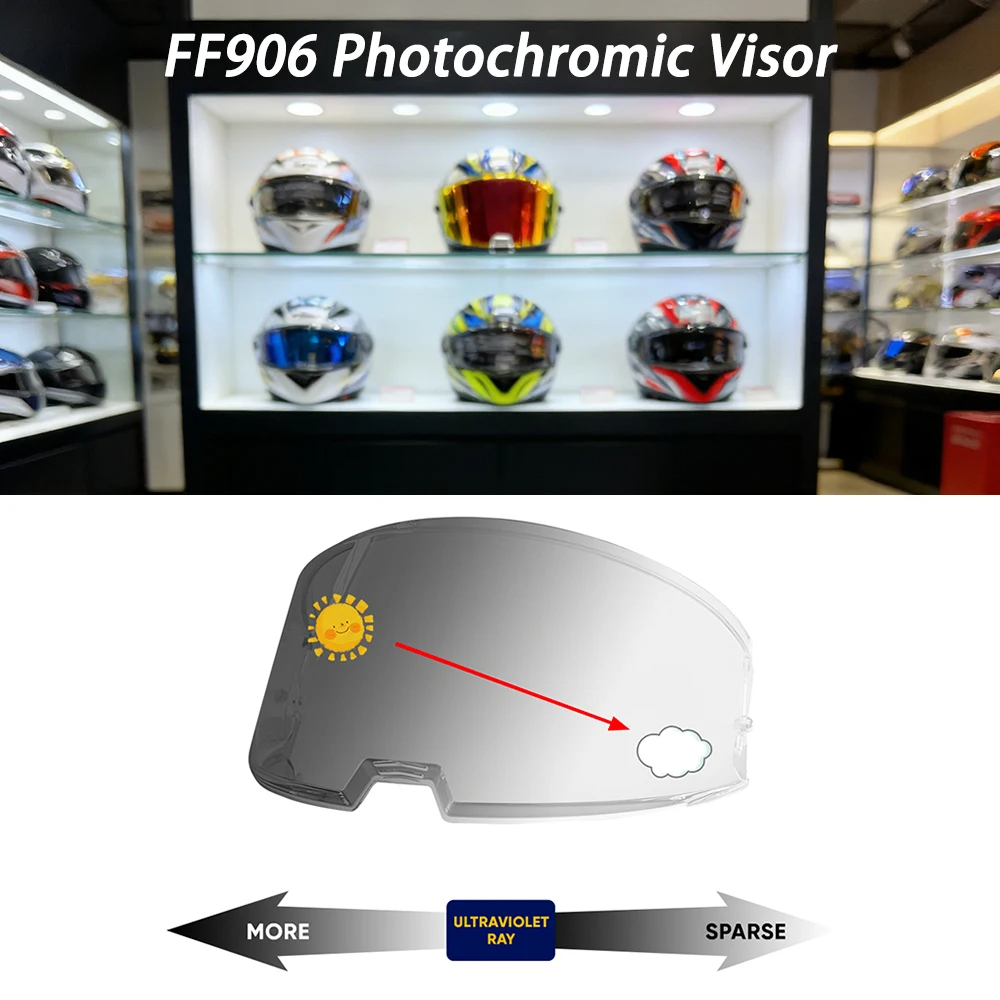 Visière photochromique adaptée au casque LS2 FF906 Advant, protection UV, accessoires de casque