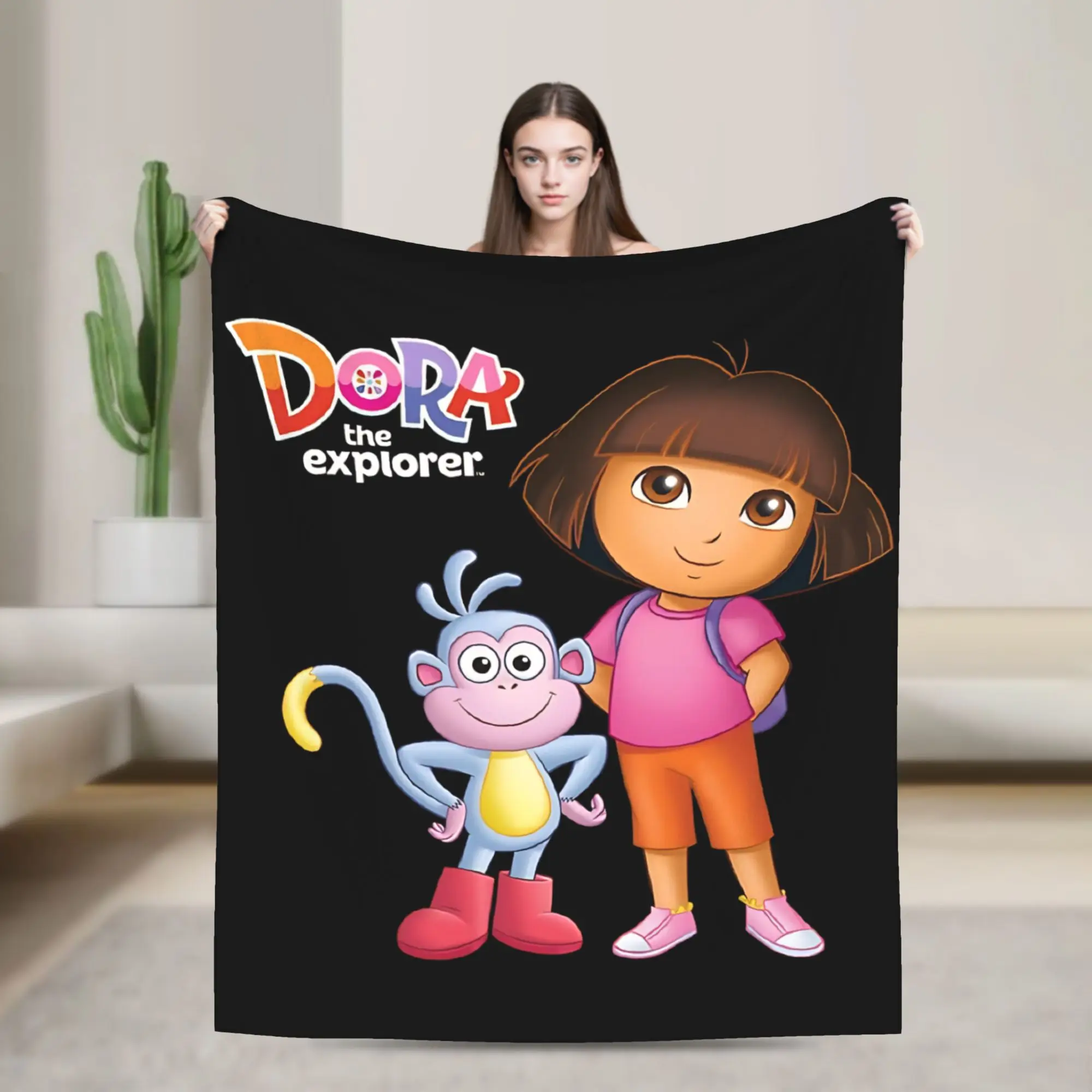 دورا المستكشف بطانية دافئة لينة الشارع الاتجاه أفخم الفراش يلقي للخارجية طائرة السفر الفانيلا المفرش غطاء السرير #1