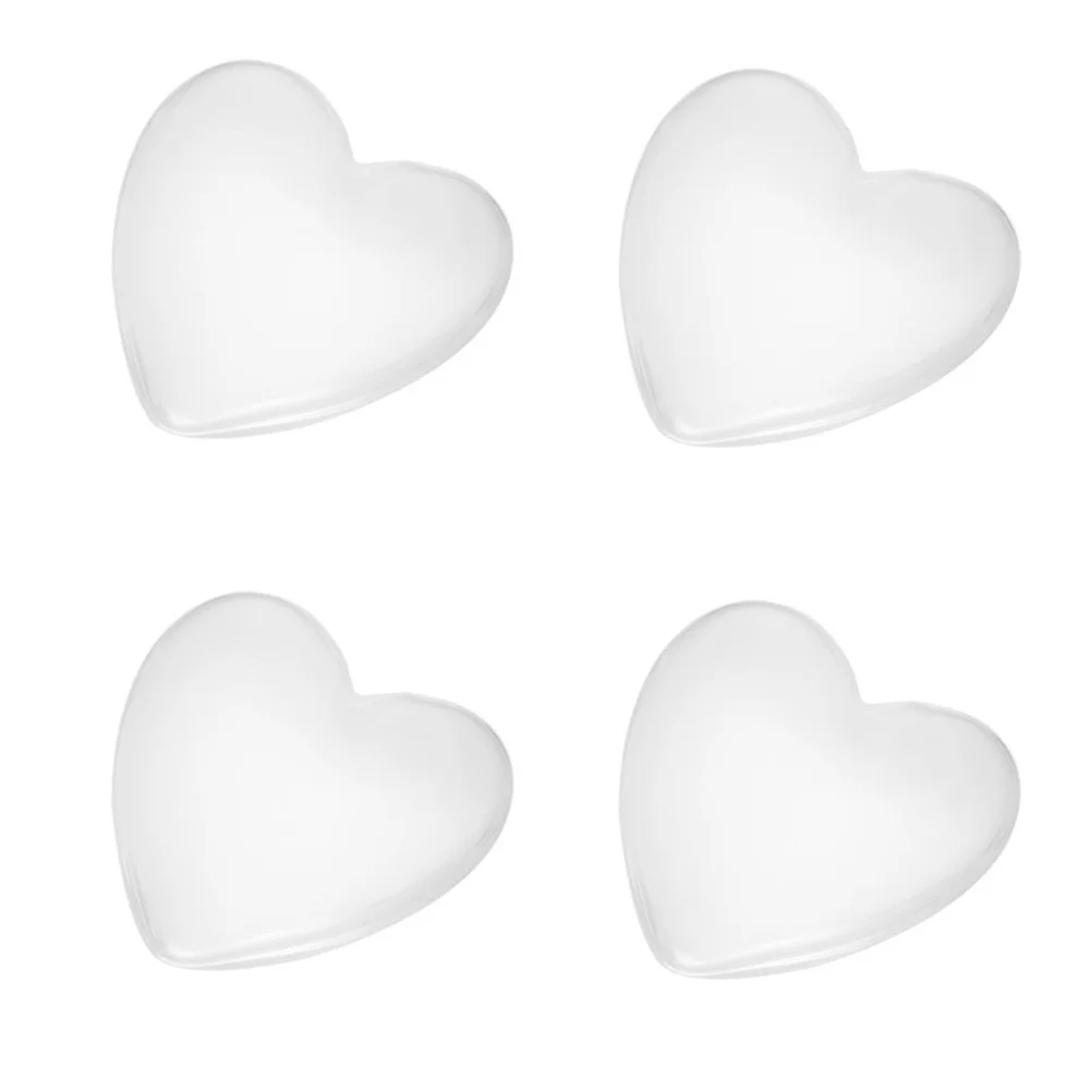 100Pcs DIY Heart Shaped Jewelry Stickers 25mm Glass Sticker Ornament for Pendant Earring Craft DIY Pendant Accessory