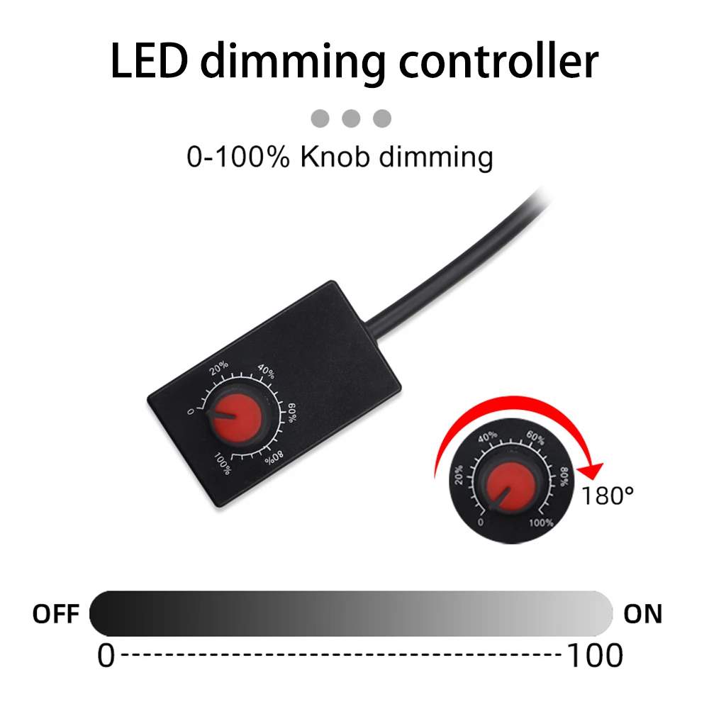 Mini DC 0-10V 1-10V pokrętło ściemniacz 0-100% w skali elektronicznej potencjometr dla LED z możliwością przyciemniania świetlówka do roślin