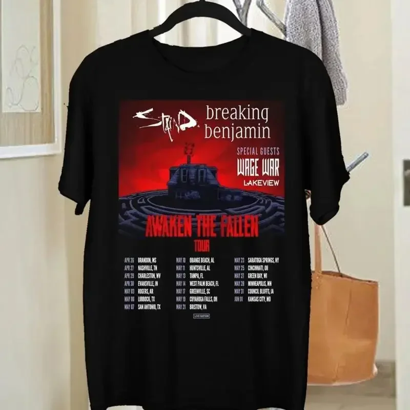 NEUES Staind 2025 Tour Konzert-T-Shirt in Schwarz, alle Größen, NI1729