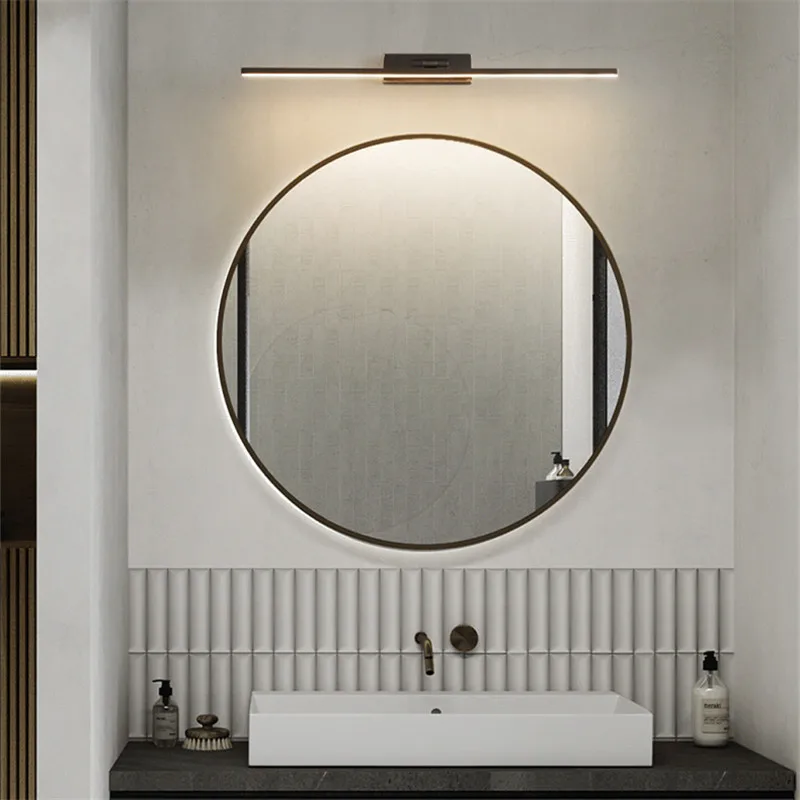 Soura-lámpara de pared Led de latón contemporáneo, accesorio de tocador, luz frontal de espejo, 3 colores, dispositivo de baño, maquillaje