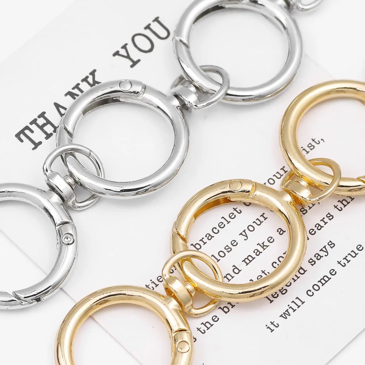 

2/4/10Pcs/Lot Round Openable Twist Alloy Spring Key Ring Buckles Pendant Hanging Clasps For DIY Belt Dog Chain Connect Supplies