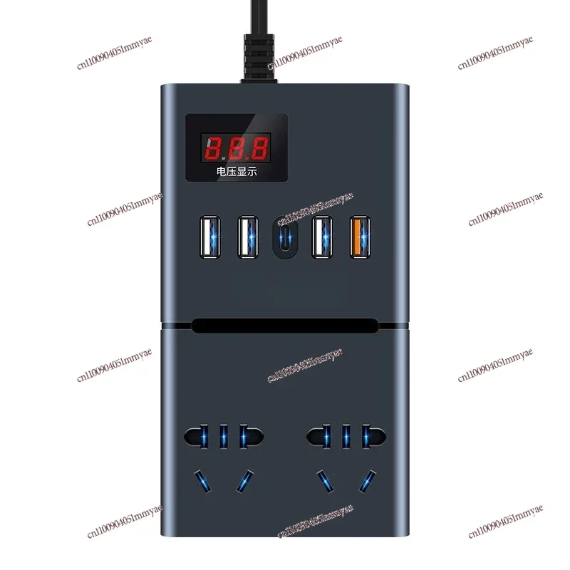 

NEW Car Inverter DC12v24v To AC220v Car Booster Charging Truck Household Socket Power Converter Intelligent Temperature Control