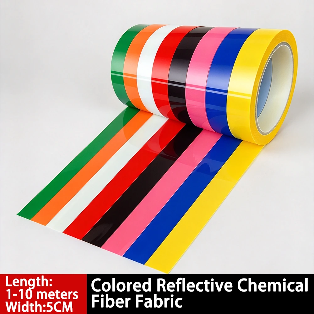 1-10 Meters 5CM High Brightness Reflective Strip PVC Night Light Sticker Vest Car Seam Reflective Safety Warning Tape Strip