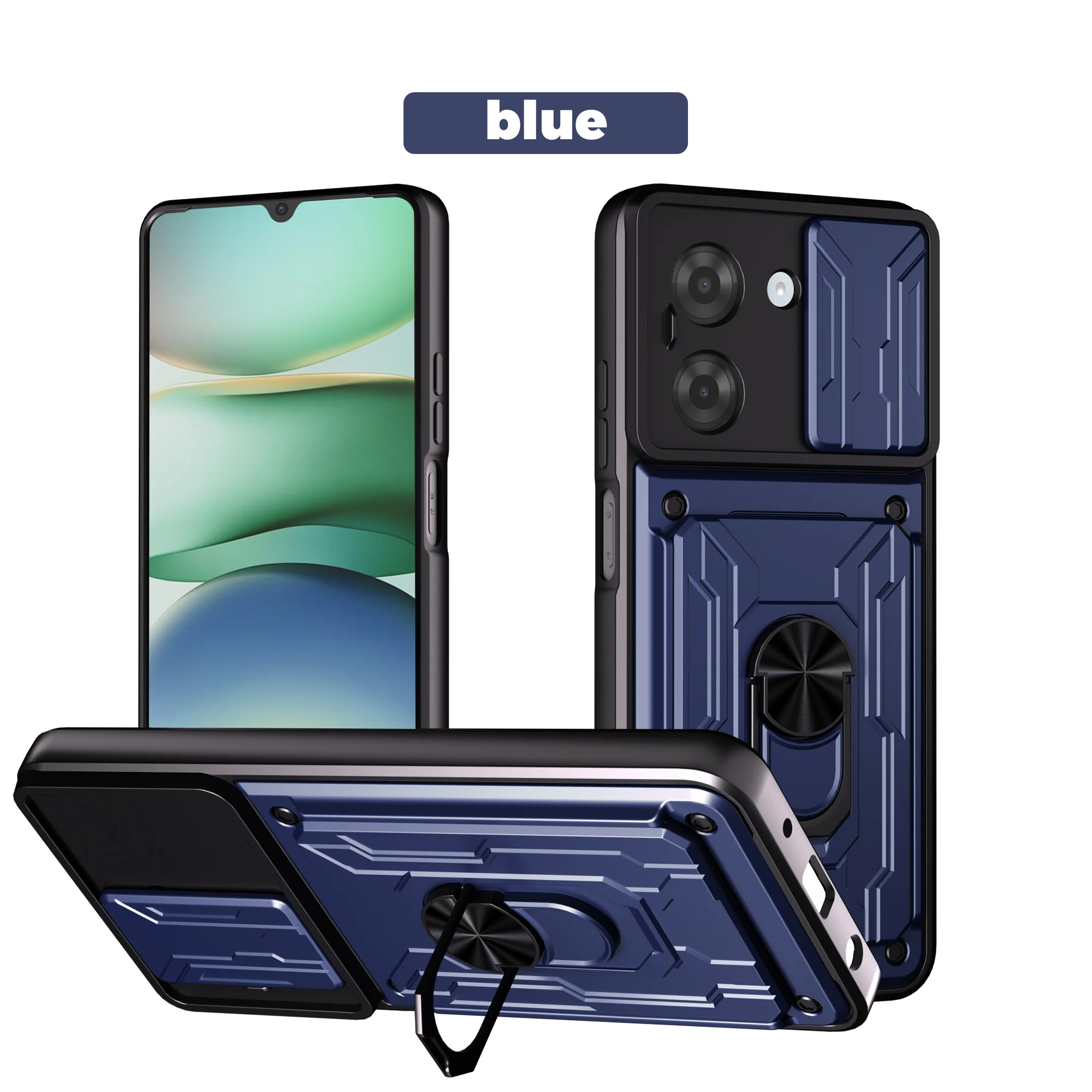 Für Xiaomi Poco X8 Pro Hülle Xiaomi Poco X8Pro Hülle Robuste Panzerhülle mit Magnetischer Halterung Kartenfach Schiebe-Kameraschutz