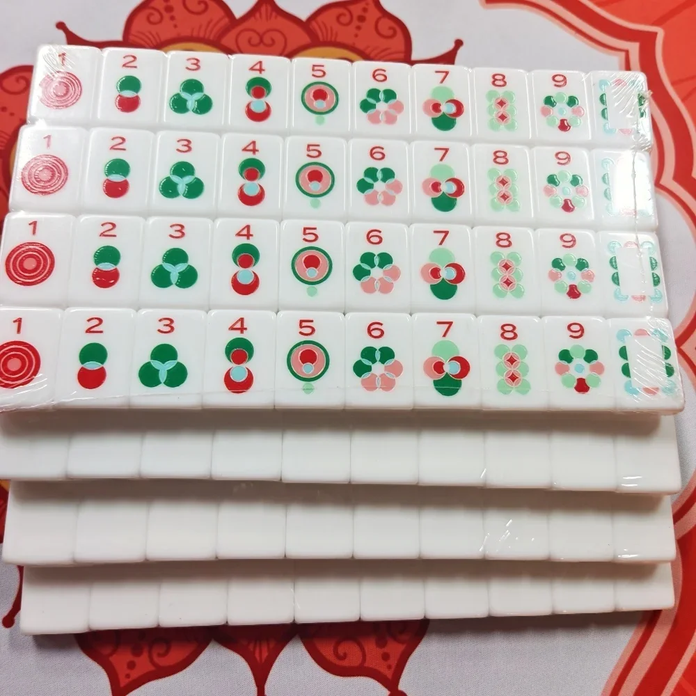 Clearance Acrylic White Single Layer American Mahjong Set Tiles Travel Mah Jongg Sets Luxury Mahjong for Friend Party Board Game