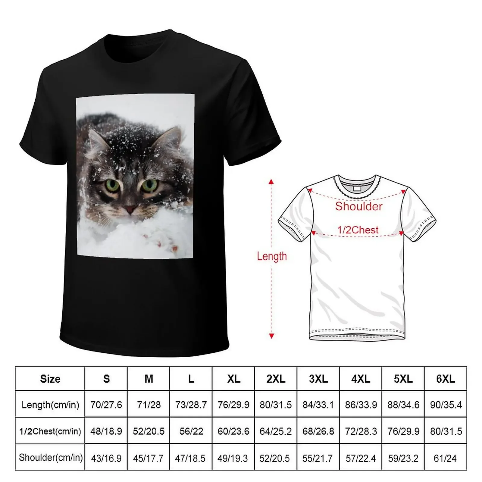 Siberian Forest Kitten In Snow T-Shirt animal prinfor boys anime figures quick drying mens graphic t-shirts hip hop