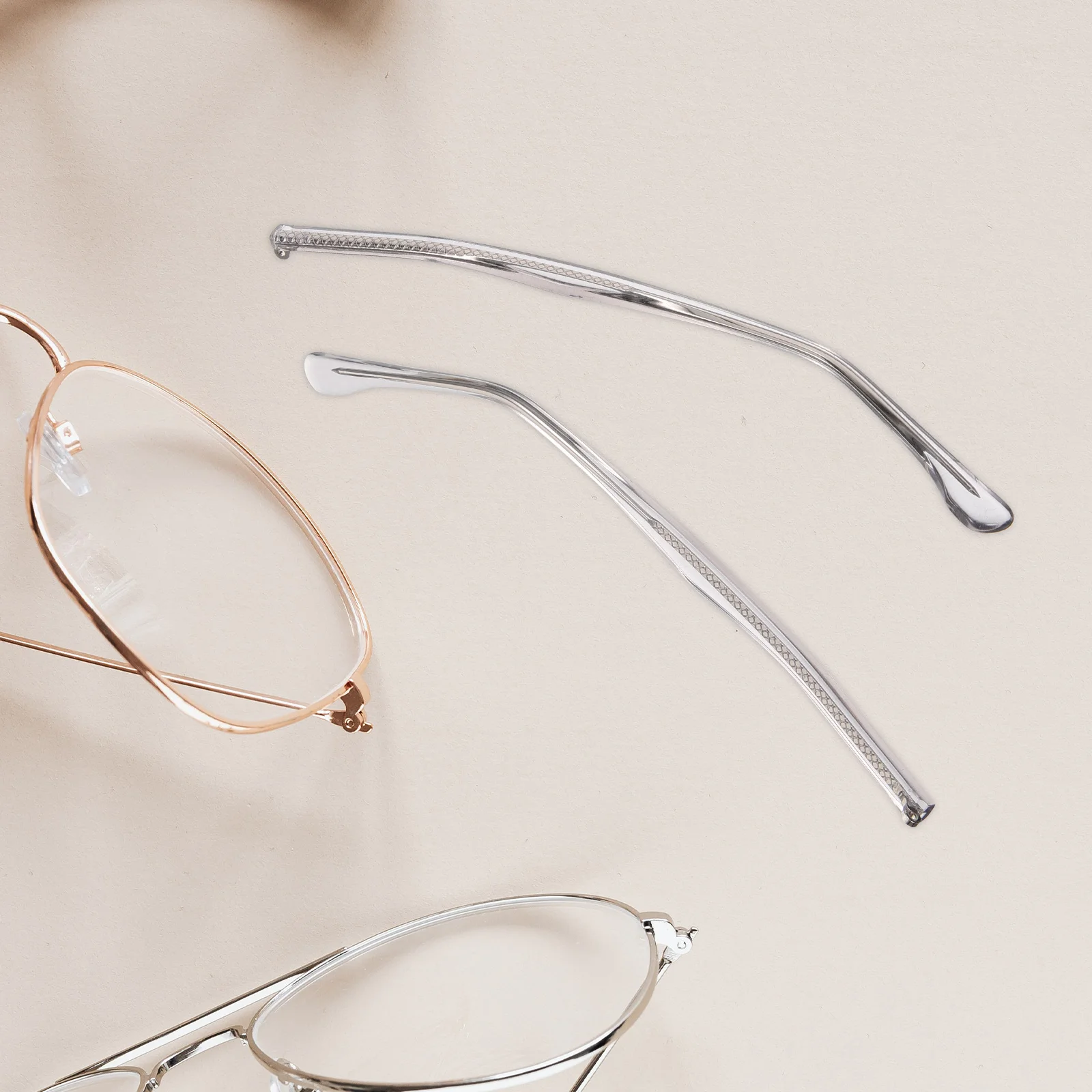 

1 Pair Comfortable Crystal Transparent Replacement Eyeglasses Arm Universal Glasses Repair Temple Lightweight Fit