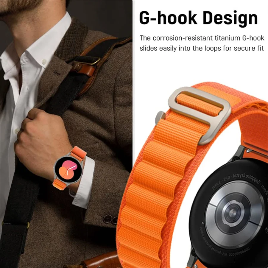 Alpine Loop for Samsung Galaxy Watch 6/5/5pro/6 Classic/4/Active 2 band 22-20mm Sport bracelet Huawei watch GT 4-3-pro-2e strap