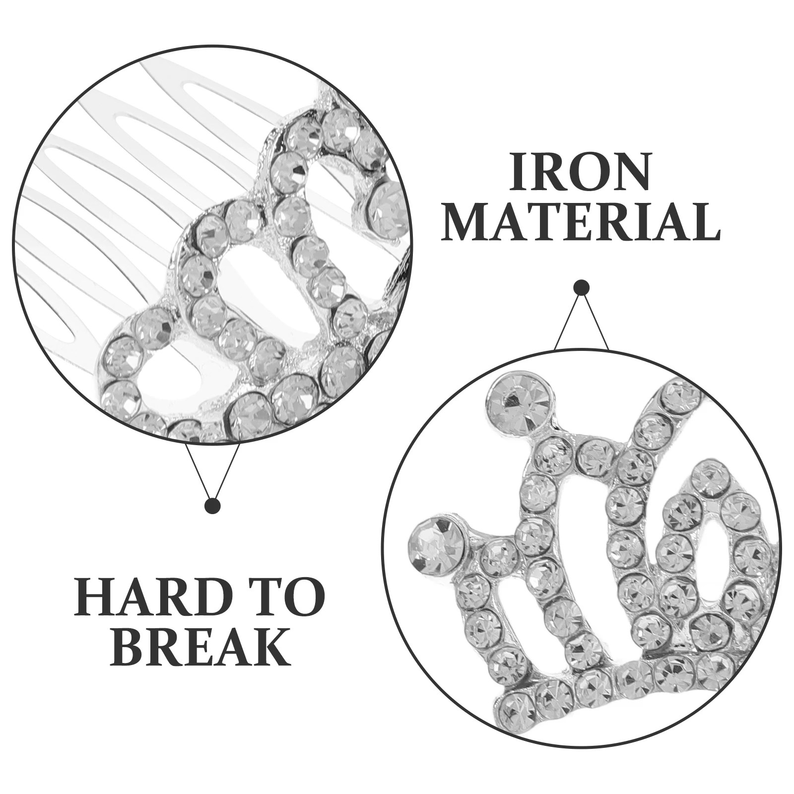 

12Pcs Crown Combs Mini Rhinestone Hair Accessories Party Festival Crown Hairbands Hair Hoops