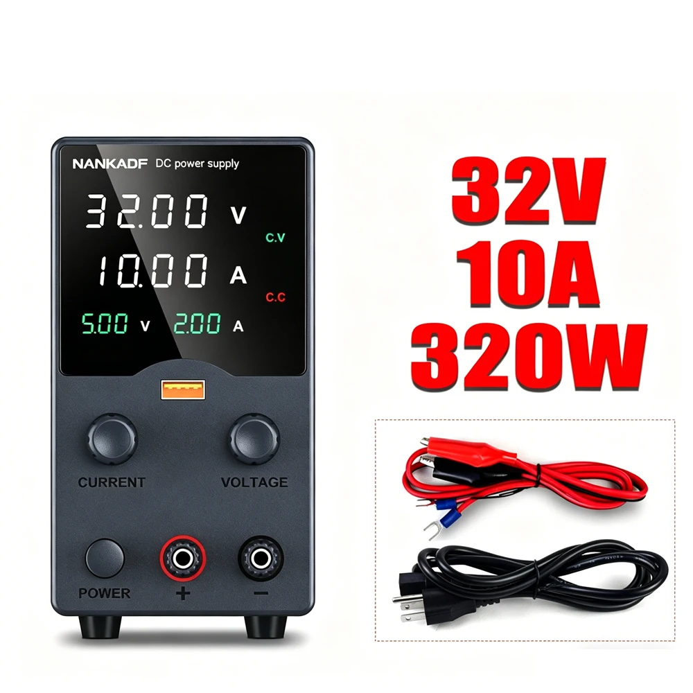 Wanptek 30V 10A 60V 5A 120V 3A DC Voeding Bench Verstelbare LED Laboratorium Stroombron Encoder Reguleren Spanning Stroom