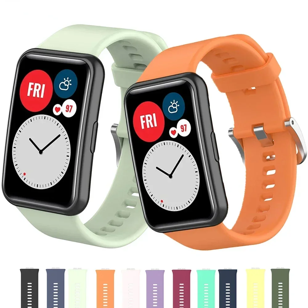 Silicone Band For Huawei Watch FIT Strap Smartwatch Accessories Replacement Wristband Belt bracelet Huawei Watch fit 2020 Strap
