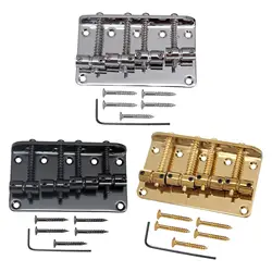 Regolabile 4 corde Bass Bridge cordiera sella ponte scatola elettrica piastra per chitarra accessori per strumenti per chitarra elettrica