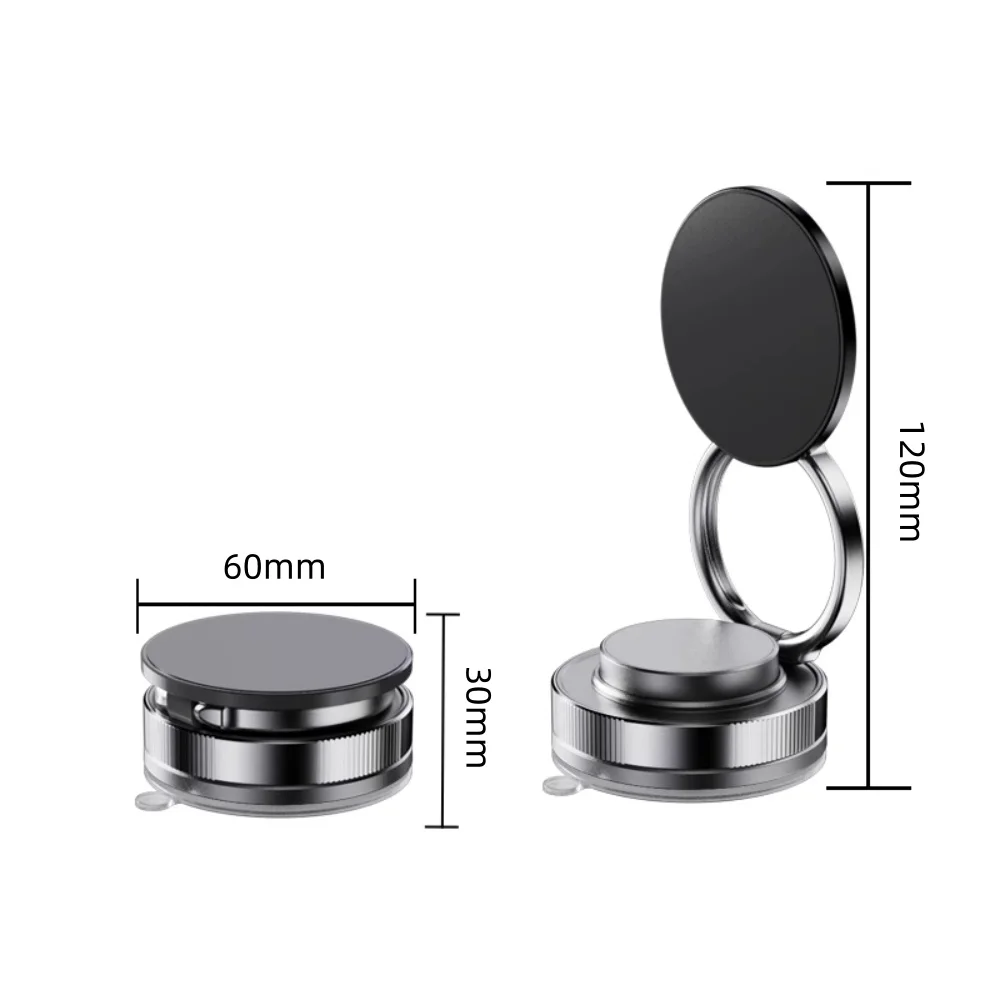 Upgraded 360°Vacuum Magnetic Phone Holder, Magnetic Car Phone Mount, Hands-Free Suction Cup Phone Holder for Car/Gym/Mirror image 6