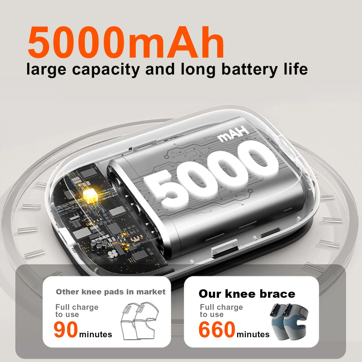 스마트 전기 무릎 마사지기 통증 완화 히팅 기능 휴대용 온열 무릎 마사지기