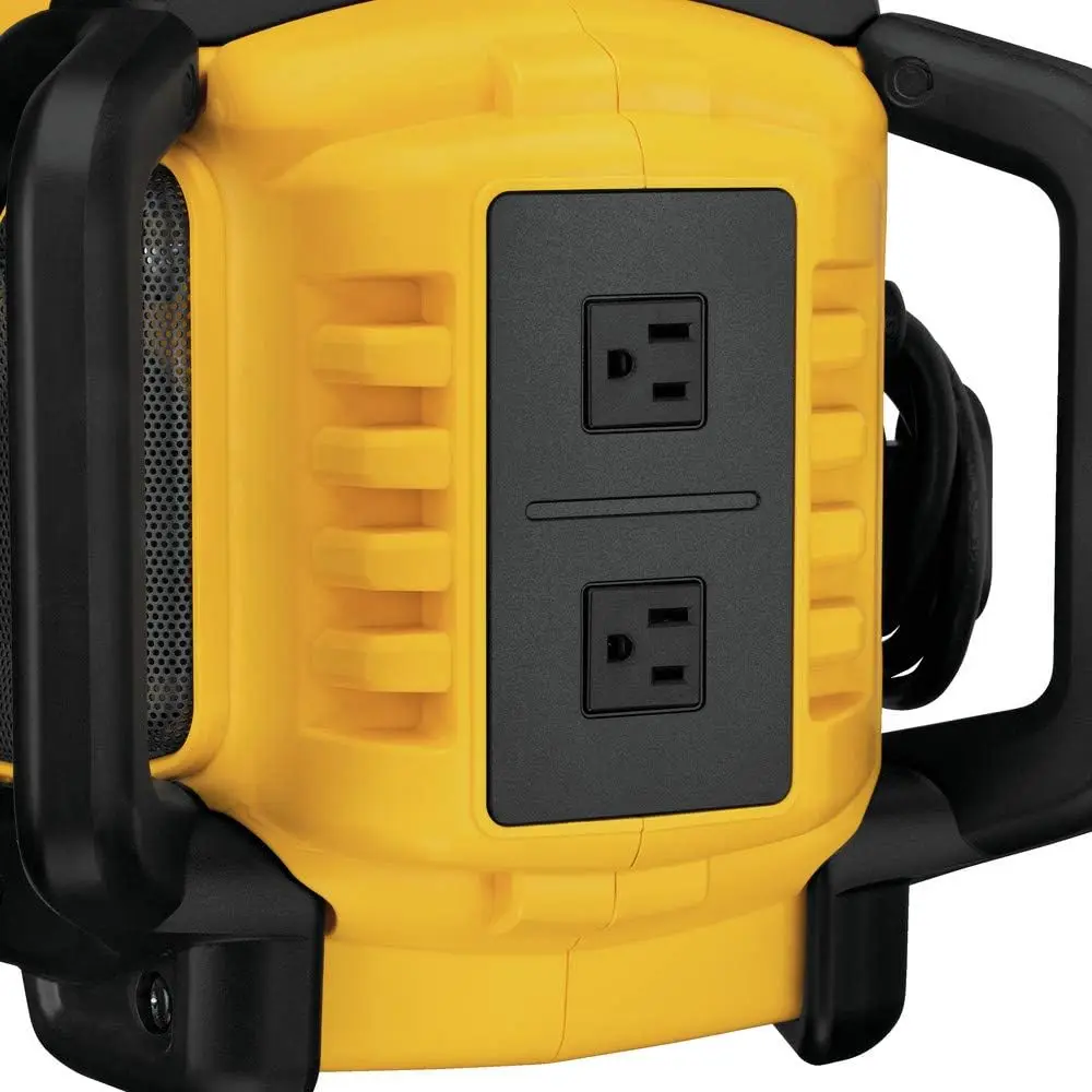 DEWALT 20V MAX Bluetooth Radio, 100 ft Range, Battery and AC Power Cord Included, Portable for Jobsites (DCR025)