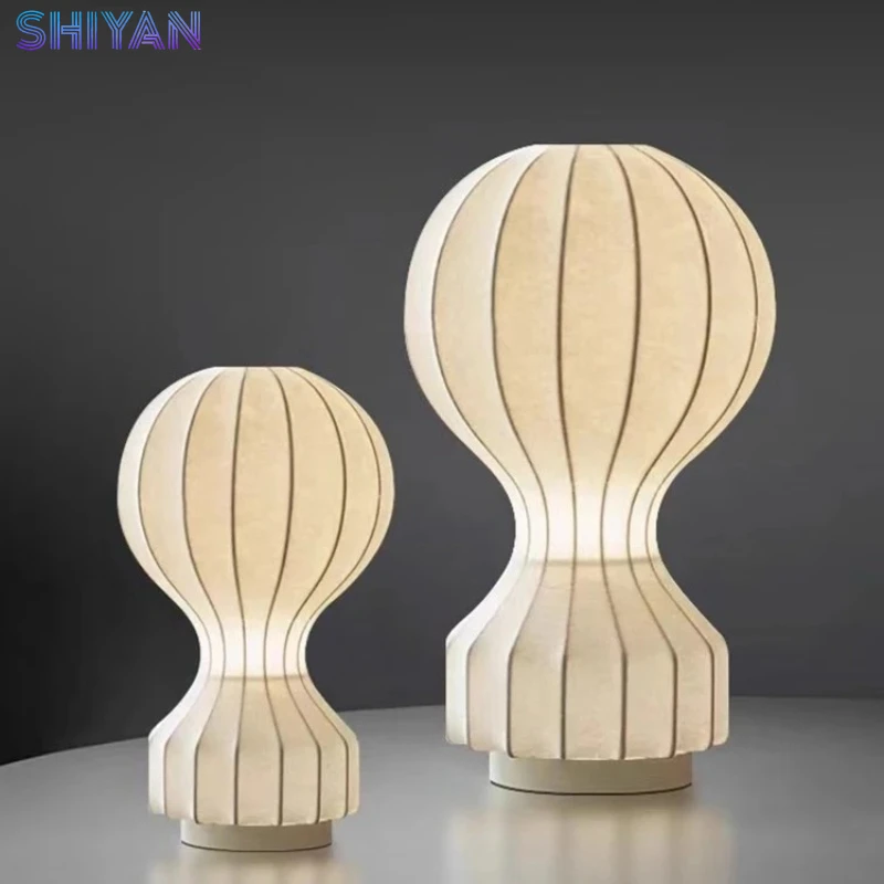 

SHIYAN Table Lamp Designer Silk Desk Lamps Lustre Japanese Light Art Creative Hotel Bedroom Sofa Bedside Lamparas Home Decor