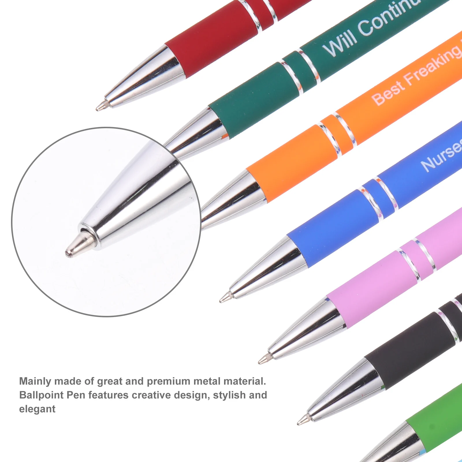 

Chic 10Pcs Inspirational Ballpoint Pens Set Ergonomic Tools Stylish Office Accessories Adorable Daily Pens