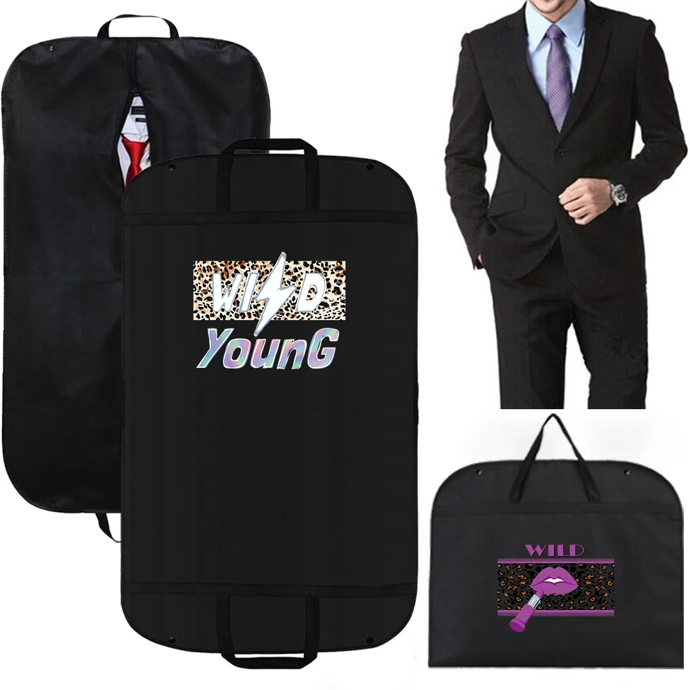 Dustproof Clothing Covers Western Suit Dust Cover Coat Storage Bag Wild Printing Protector Hanging Garment Bags Closet Organizer