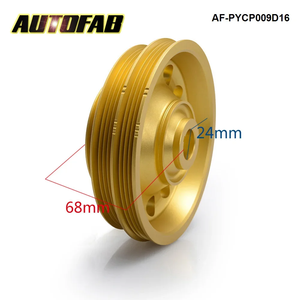 AUTOFAB Belt Crankshaft Pulley Light Weight Aluminum For Honda 92-95 Eg Ej Civic SOHC AF-PYCP009D16