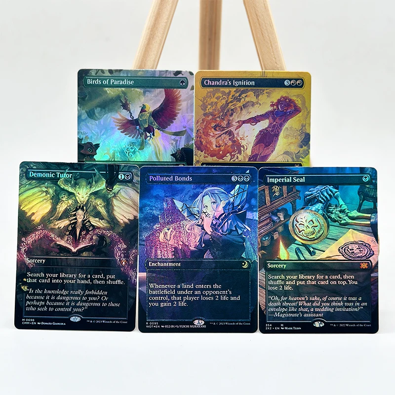 

Домашние карты «сделай сам» для домашних игр Волшебный прокси God-Eternal Oketra Polluted Bonds Demonic Tutor Коллекционная карточка Игрушки в подарок