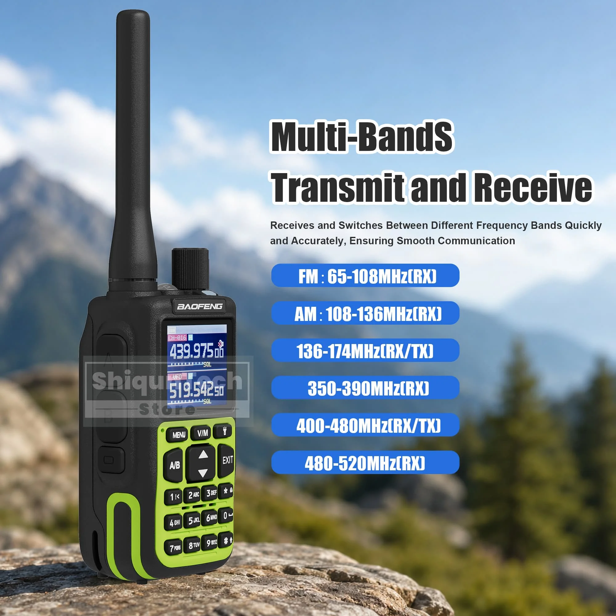Baofeng MINI-5 Walkie Talkie Band Dual PTT 2200mAh APP Bluetooth Programming FM Amateur Radio Type-C Handheld Transceiver Raddio
