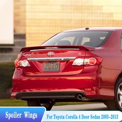 Rear Wing Spoiler For Toyota Corolla Rear Trunk Lid Car Sport Spoilers Wing For Corolla Spoiler 2006 - 2013 Year With LED Lamp