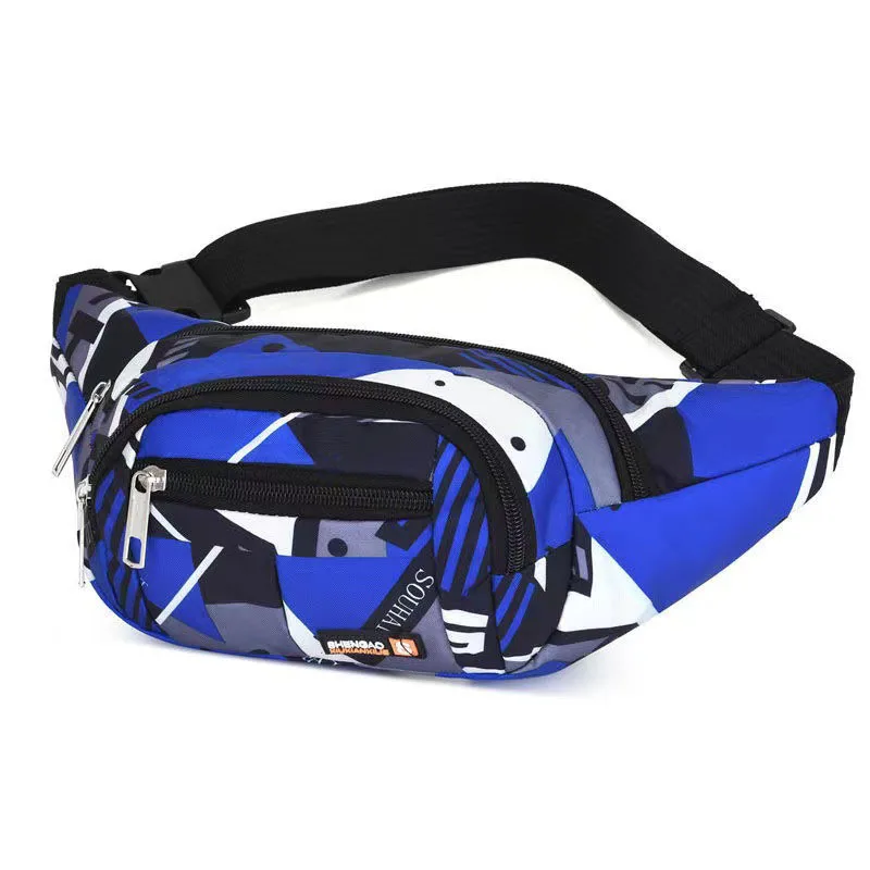 Men Waist Fanny Pack Belt Bag Male Running Oxford Waterproof Multi-purpose Travel Sports Male Sling Chest Bum Hip Bags