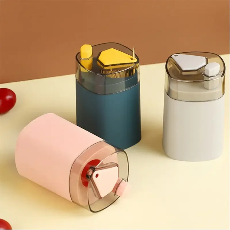 

Single Toothpick Holder Pressed Automatic Toothpick Holder Kitchen Restaurant Desktop Organizer Dental Cleaning Tools
