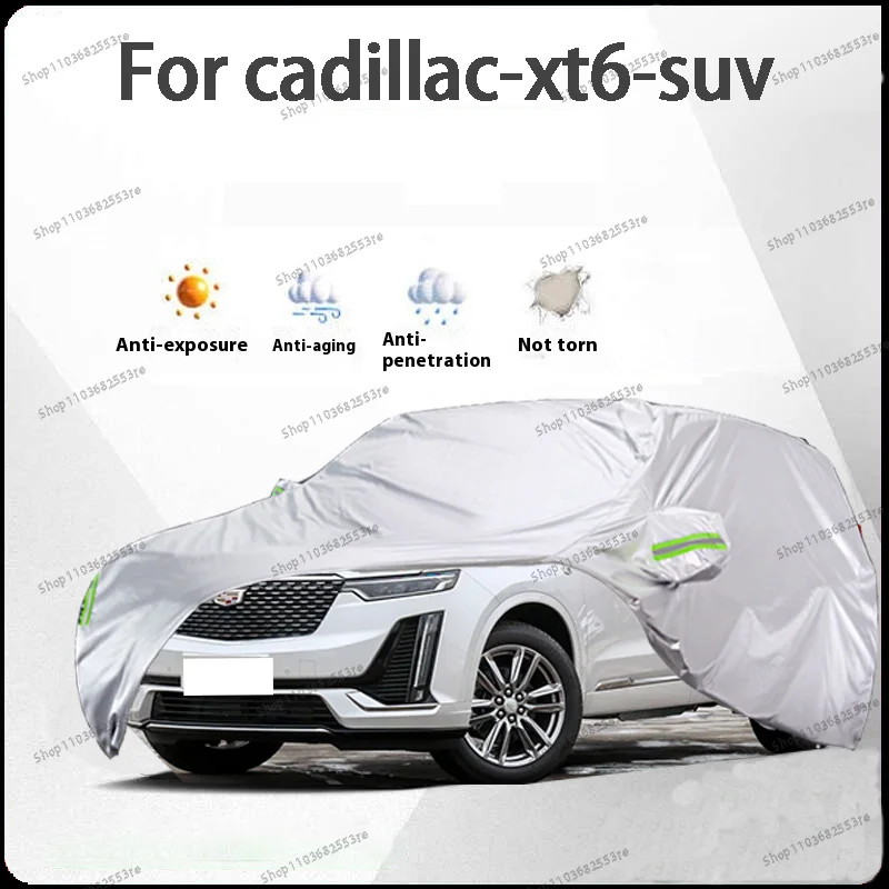 

For Cadillac XT6 Fit Car Cover - Waterproof, Dustproof, Sunshade (UV), Snowproof | Silve Full Cover with All-Day Protection