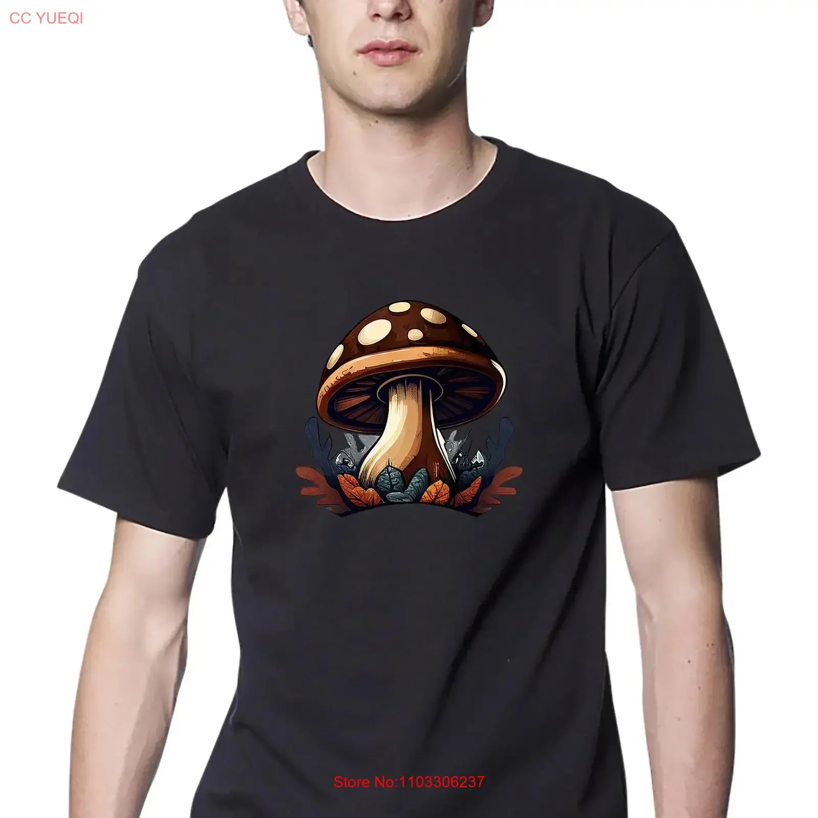 Camiseta de setas orgánicas para hombre, Jersey premium súper suave y pesado, 100 algodón hilado con anillo peinado, gráfico unisex lavado vintage