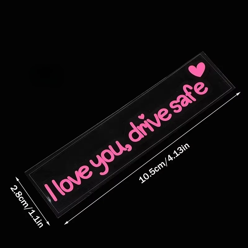 Drive Safe I Love You Vinyl Decal Sticker, Inspirational Safety Reminder for Women Driver Car Mirror DIY Decor Accessories