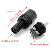 1Pcs 2 Pin DIN Speaker Wire Plug 2P Hifi Loudspeaker Cable Solder Connector Male Female Socket