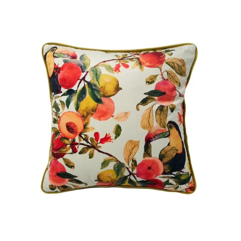 

Modern Style Plush Decorative Cushion Cover, Flower Sofa Pillowcase, Home Decor, 1 Pc