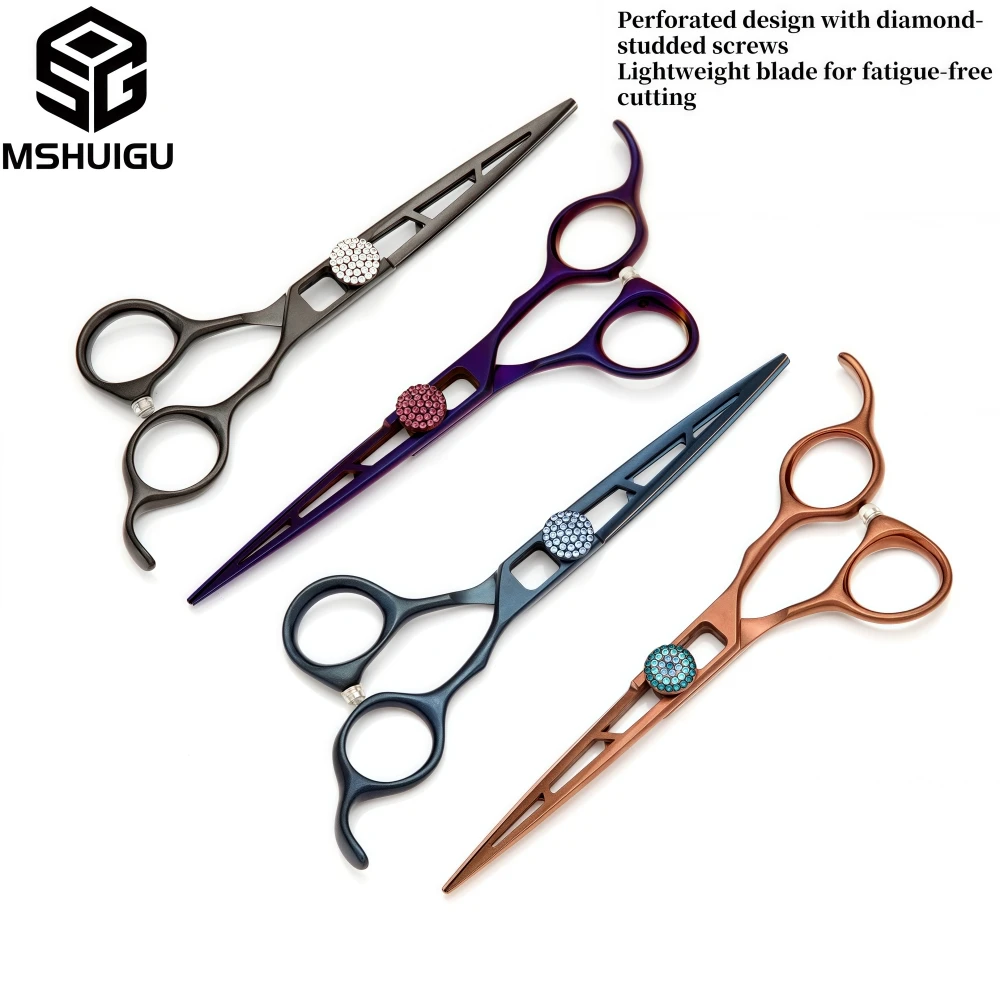 MSHUIGU Japanese VG10 Professional Barber Scissors Multifunctional Thinning Shears 6/6.5/7inch Wet and dry scissors Salon Tools