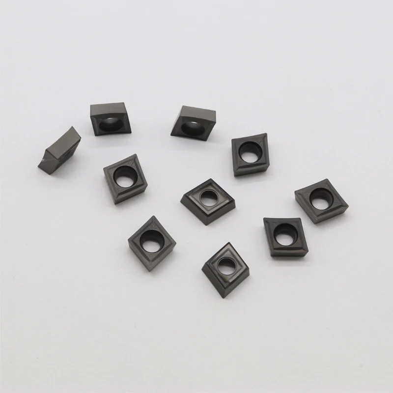 CCMT09T304-SM IC907 IC908 10 Buah Alat Pemutar Internal Alat Pemotong Penggilingan Karbit Aksesori CNC untuk Pisau CCMT09T304