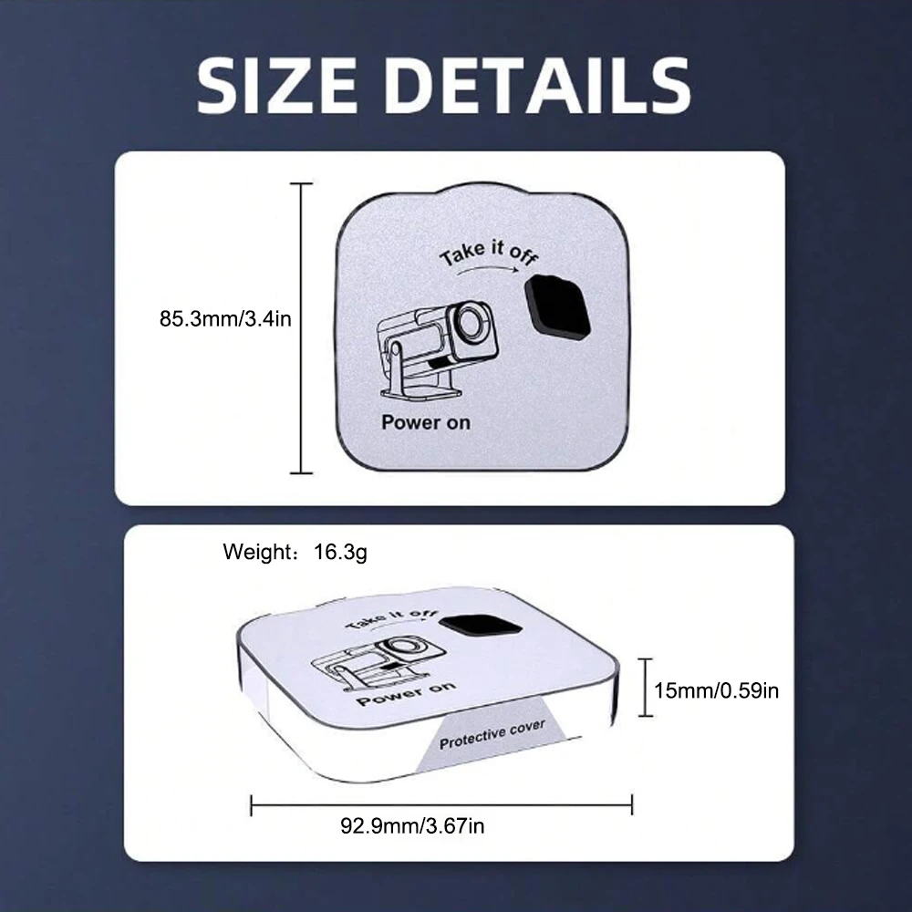 Hy320mini capa de lente de projetor portátil capa de lente projetor à prova de poeira capa protetora de lente de projetor de vídeo doméstico