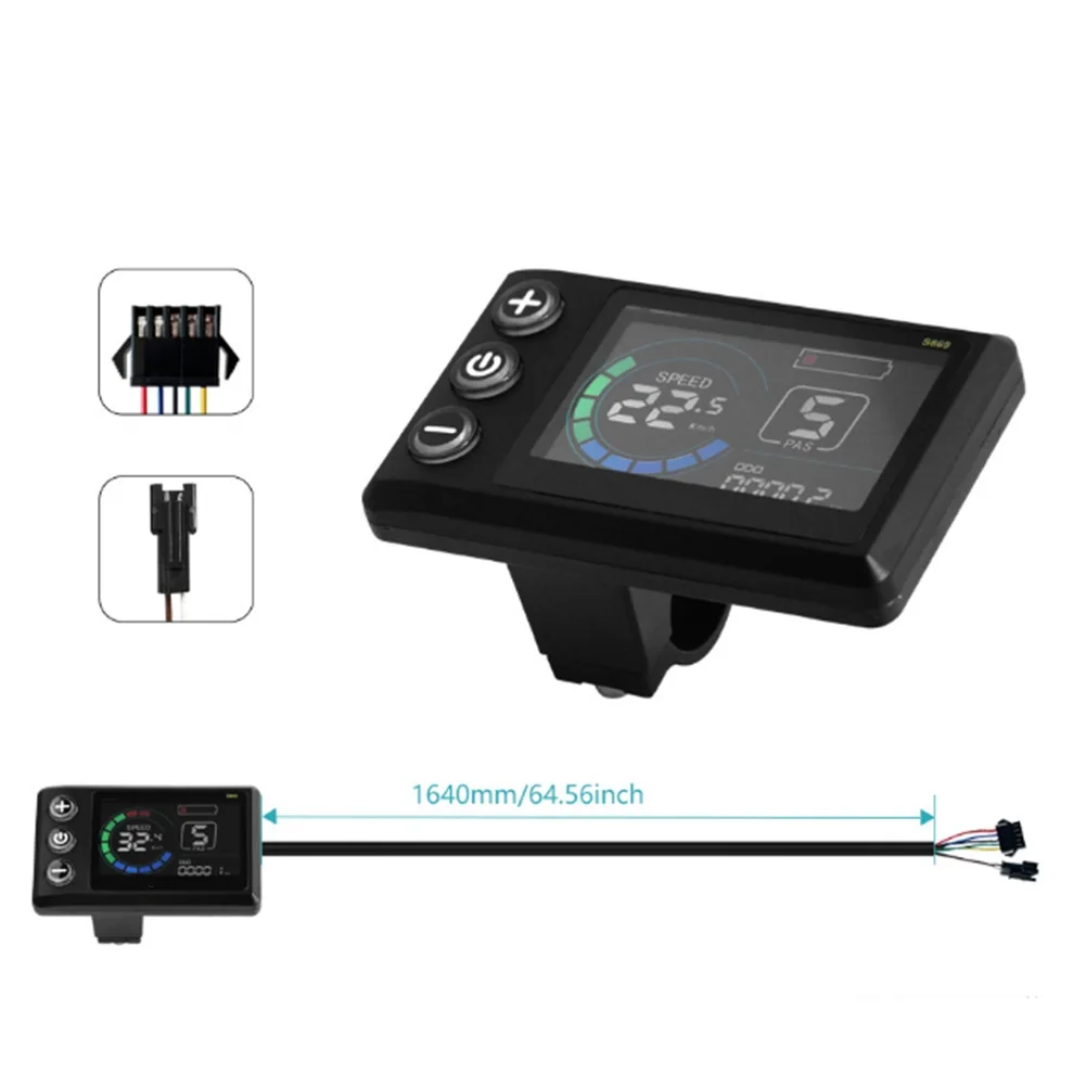 

Electric Vehicle Monitoring 1640mm SM Connector S869 LCD Display Electric Scooters Easy Installation Large LCD Screen