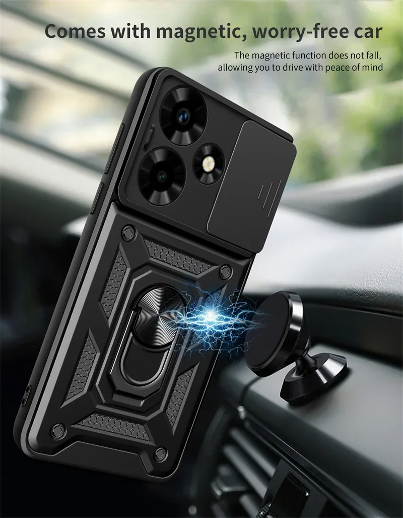 Armor Shockproof Phone Case For Infinix Hot 30 4G Case Camera Protect Ring Holder Back Cover For Infinix Hot 30i Hot30 i 30 Play