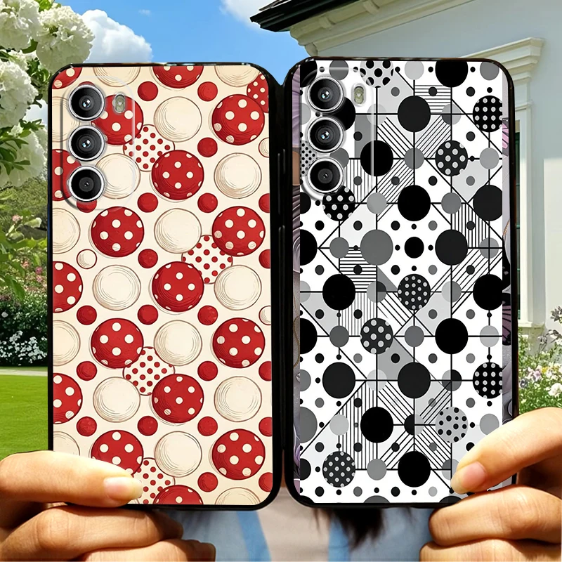 Funda para Moto G52 con diseño de lunares, Etui G82 G71S, funda protectora trasera de silicona TPU suave para Motorola Moto G82, Fundas MotoG71S G 71S